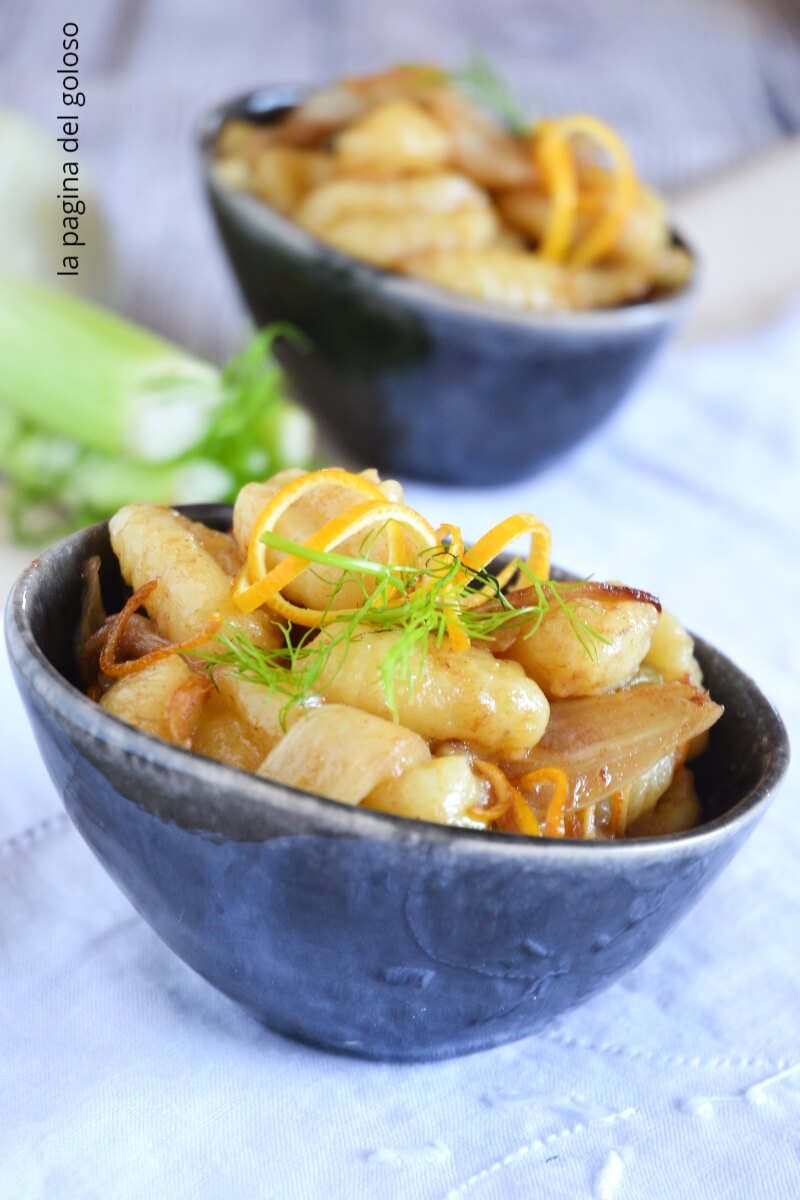 Gnocchi di patate senza uova - primo piatto con i finocchi ...