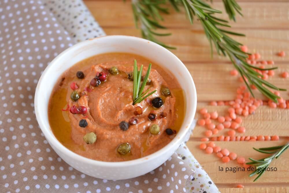 Hummus Di Lenticchie Rosse Ricetta Con Le Lenticchie Rosse Decorticate La Pagina Del Goloso