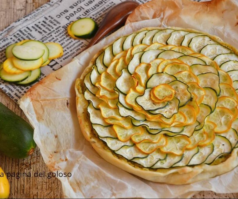 Torta Salata Con Crema Di Zucchine Rustico Vegetariano La Pagina Del Goloso