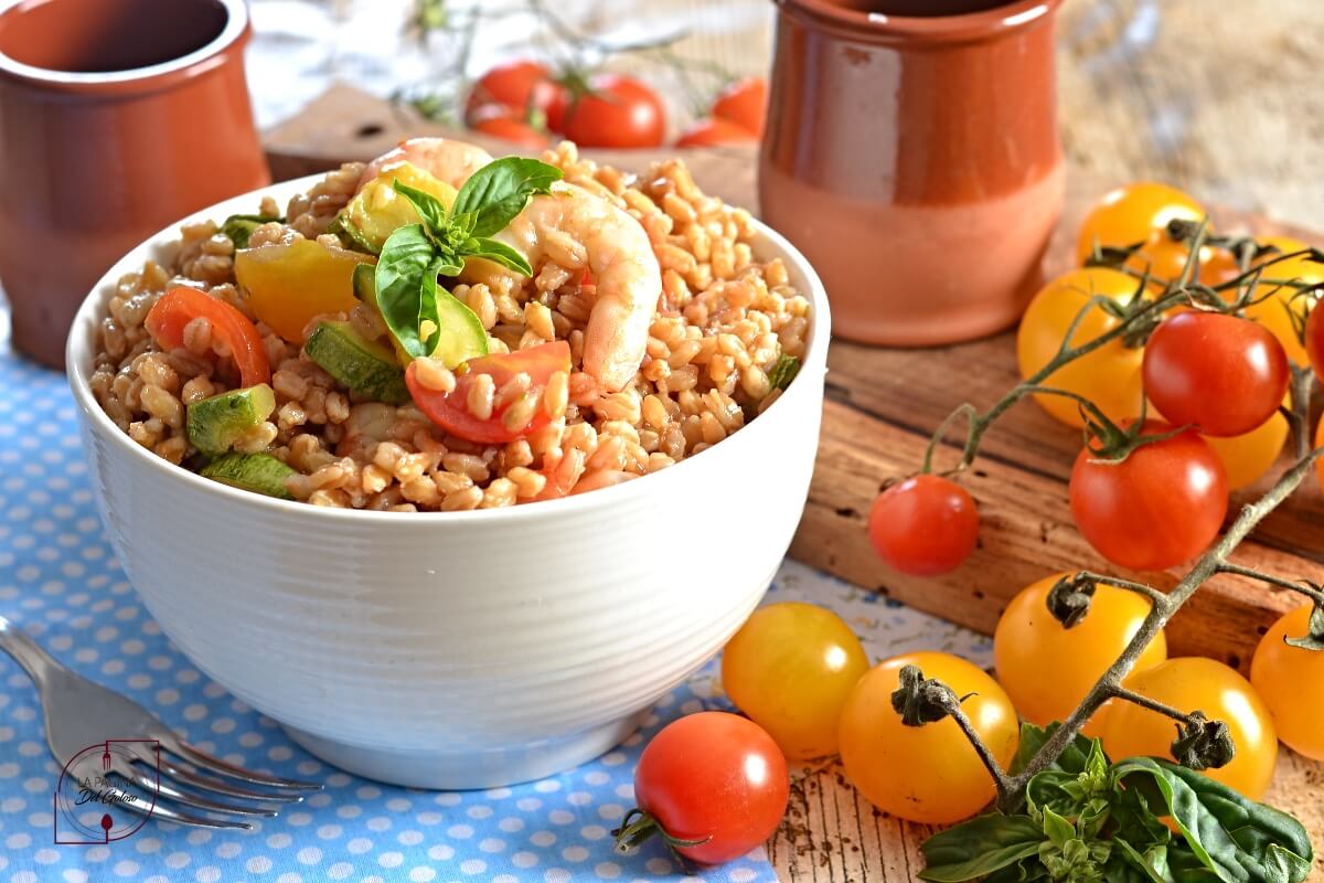 Insalata Di Farro Gamberetti E Zucchine Insalata Di Farro Estiva